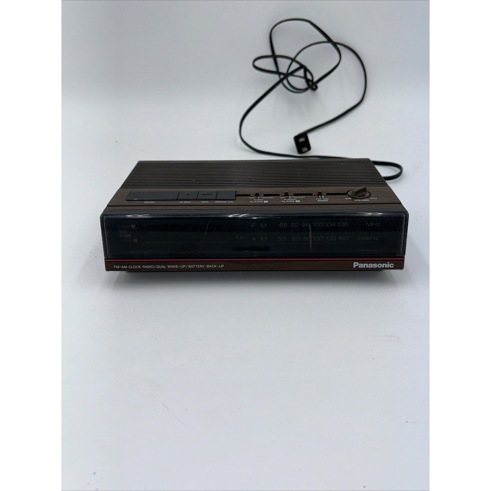 Vtg Panasonic AM/FM Dual Wake‎ Up Alarm Clock Radio Model RC-6080 Tested Working
